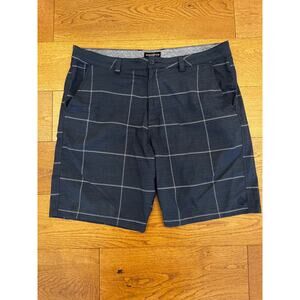 Hang Ten Men’s Navy‎ Plaid Hybrid Performance Shorts Size 38